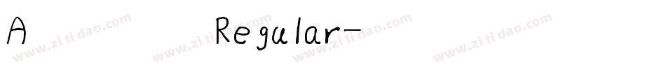 A书法英文 Regular字体转换